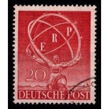 1950 - Tyskland - AFA 71 - Frimærke - Stemplet.